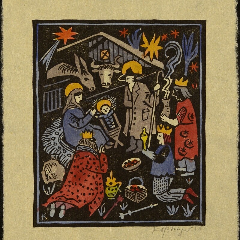 Weihnachtskrippe, L kol. 1955, 128x152 (unverkäuflich)



